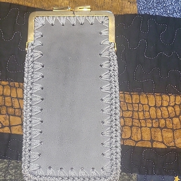 Embroidered Silver Clutch - Picture 2 of 4